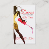 Carte de visite de manucure d'artiste de vernis à (Devant)