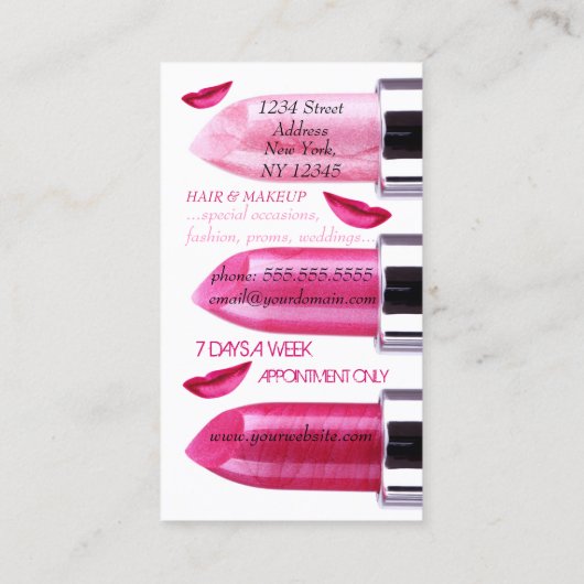 Carte de visite de maquillage (Dos)