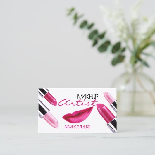 Carte de visite de maquillage (Debout devant)