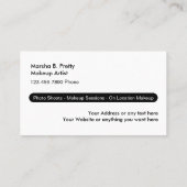 Carte de visite de maquillage (Dos)