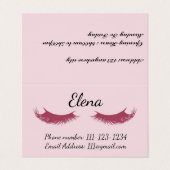 Carte de visite de maquillage (Extérieur déplié)