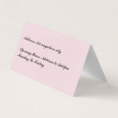 Carte de visite de maquillage (Dos)