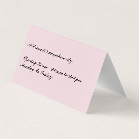 Carte de visite de maquillage (Dos)