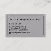 Carte de visite de maquillage (Dos)
