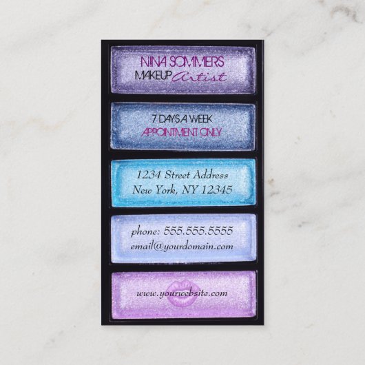 Carte de visite de maquillage (Dos)