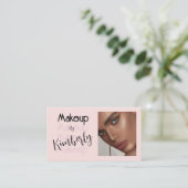 Carte de visite de maquillage à écriture noire ros (Debout devant)