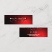 Carte de visite de maquillage Arrière - plan rouge (Devant / Derrière)