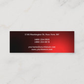 Carte de visite de maquillage Arrière - plan rouge (Dos)