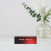 Carte de visite de maquillage Arrière - plan rouge (Debout devant)