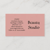 Carte de visite de maquillage beige noir (Dos)