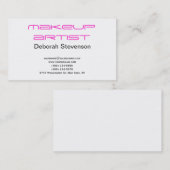 Carte de visite de maquillage blanc (Devant / Derrière)