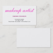 Carte de visite de maquillage blanc clair (Devant / Derrière)