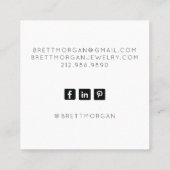 Carte de visite de maquillage bleu Ethéal Abstrait (Dos)