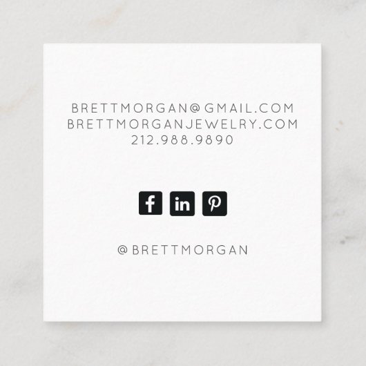 Carte de visite de maquillage bleu Ethéal Abstrait (Dos)