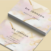 Carte de visite de maquillage blush & Gold