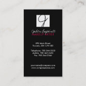 Carte de visite de maquillage branché (Dos)