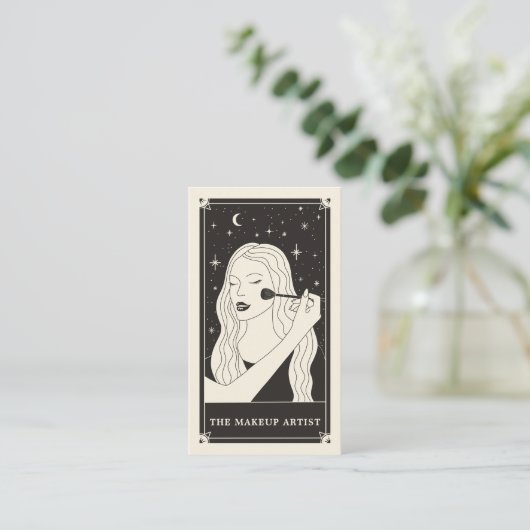 Carte de visite de maquillage céleste (Debout devant)