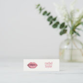 Carte de visite de maquillage chaud 3D rose (Debout devant)