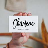 Carte de visite de maquillage d'artiste de script 