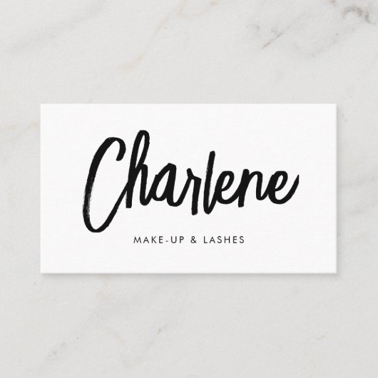 Carte de visite de maquillage d'artiste de script  (Devant)