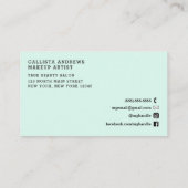 Carte de visite de maquillage de cheveux blanc à l (Dos)