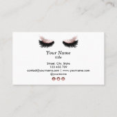 Carte de visite de maquillage de l'artiste de l'ex (Dos)