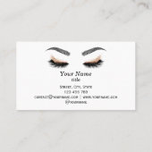 Carte de visite de maquillage de l'artiste de l'ex (Dos)