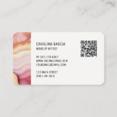 Carte de visite de maquillage de luxe rose (Dos)