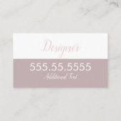 Carte de visite de maquillage de salon blanc rose  (Dos)