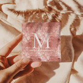 Carte de visite de maquillage de teinture rose