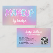 Carte de visite de maquillage des bulles de dégrad (Devant / Derrière)