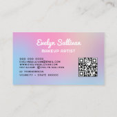 Carte de visite de maquillage des bulles de dégrad (Dos)