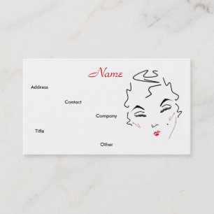 Carte de visite de maquillage des lèvres classiqu