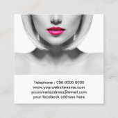 Carte de visite de maquillage des lèvres roses de  (Dos)