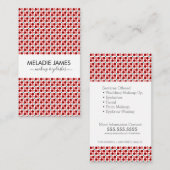 Carte de visite de maquillage des points rouges ro (Devant / Derrière)