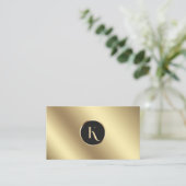 Carte de visite de maquillage d'or glamour (Debout devant)