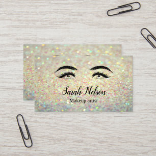 Carte de visite de maquillage doux de luxe
