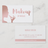 Carte de visite de maquillage en bâton d'or Faux R (Devant / Derrière)