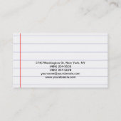 Carte de visite de maquillage en papier recouvert (Dos)