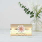 Carte de visite de maquillage fleur de lotus chic (Debout devant)