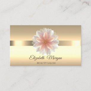 Carte de visite de maquillage fleur de lotus chic