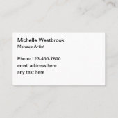 Carte de visite de maquillage glassy (Dos)
