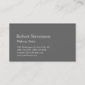 Carte de visite de maquillage gris (Dos)