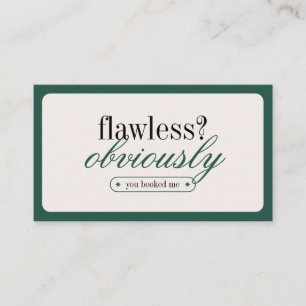 Carte de visite de maquillage minimaliste de typog