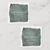 Carte de visite de maquillage moderne bleu gris (Devant / Derrière)