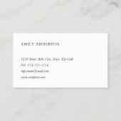 Carte de visite de maquillage moderne en marbre ro (Dos)