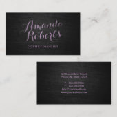 Carte de visite de maquillage moderne Gras Script (Devant / Derrière)