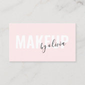 Carte de visite de maquillage moderne rose simple (Devant)