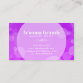 Carte de visite de maquillage néon moderne (Dos)