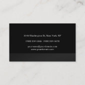 Carte de visite de maquillage noir gris (Dos)